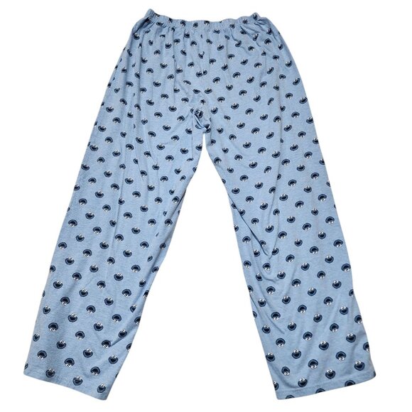 Sesame Street Womens Pajama Set Cookie Monster Print Soft Blue Short Sleeve‎ M - Picture 5 of 9